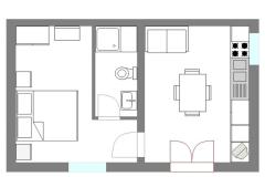 Apartmanok Martinovka Apartman 1 – A1 (2+2) foto 1