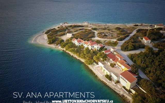 Apartmanok Sv. Ana – Szálláshely Brac sziget Horvátország